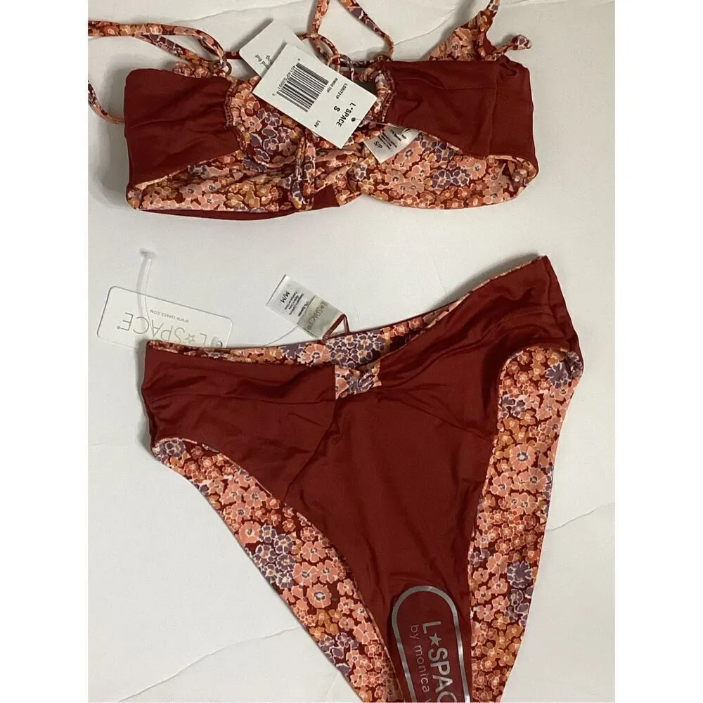 New. L*SPACE  floral bikini set. Small. Retails $198.
